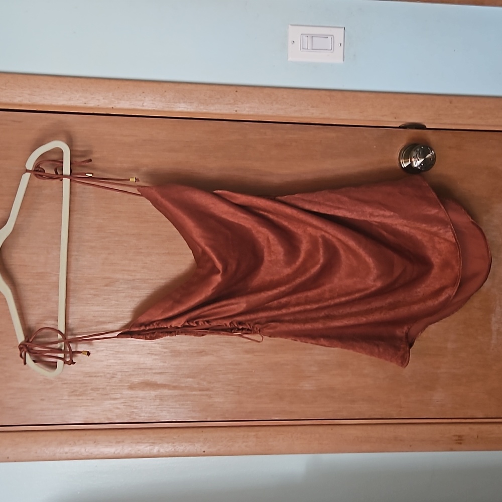 Free People Copper Hattie Silky Tunic sz XS
